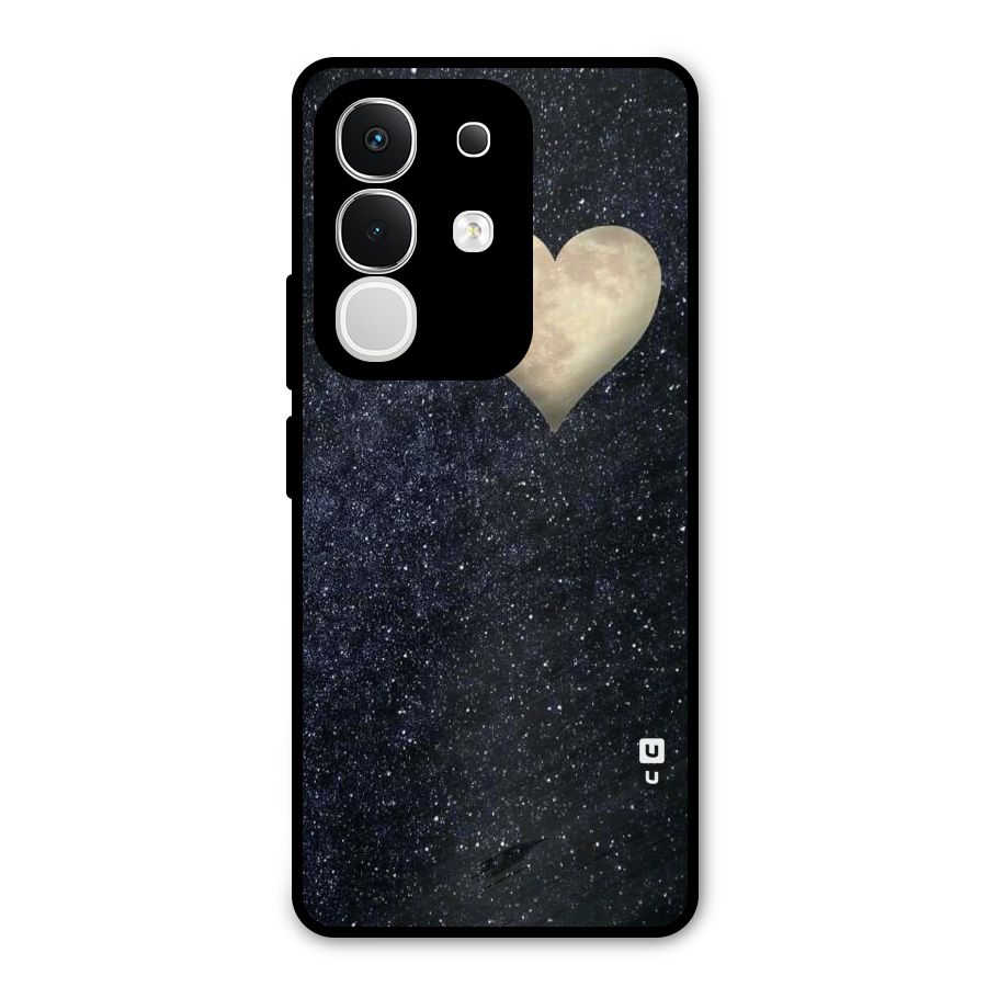 Galaxy Space Heart Metal Back Case for Vivo T4x