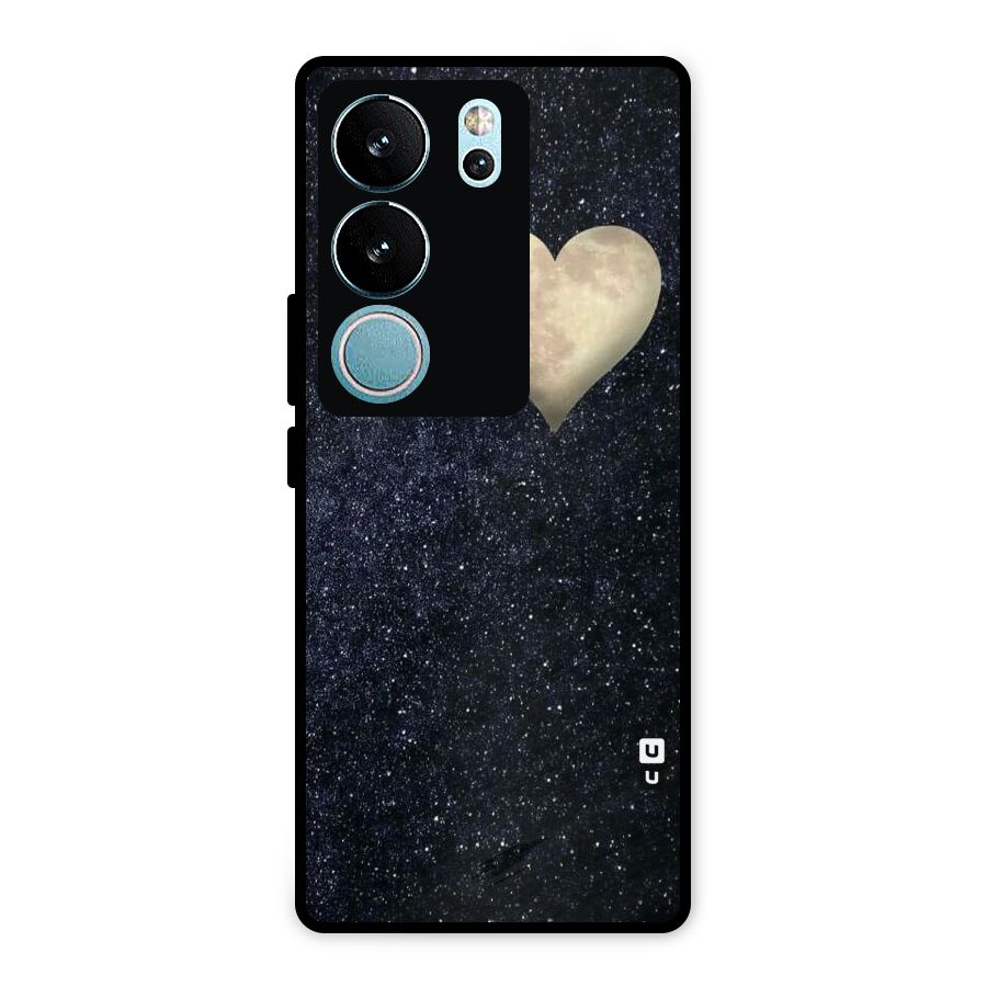 Galaxy Space Heart Metal Back Case for Vivo V29 Pro