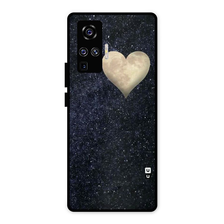 Galaxy Space Heart Metal Back Case for Vivo X50 Pro