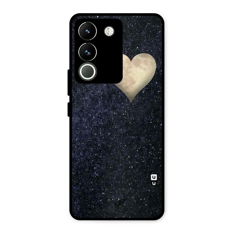 Galaxy Space Heart Metal Back Case for Vivo Y200