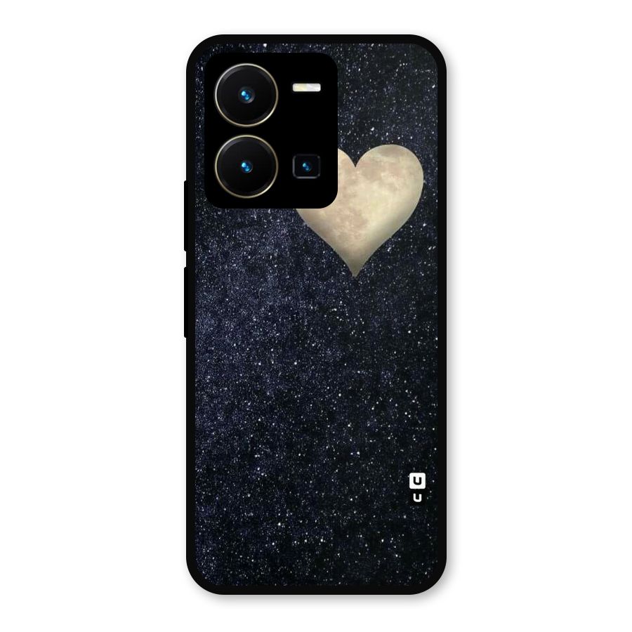 Galaxy Space Heart Metal Back Case for Vivo Y35