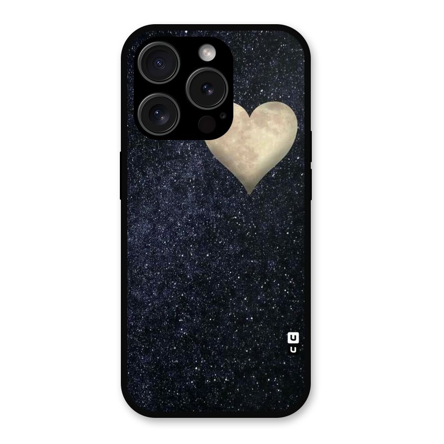 Galaxy Space Heart Metal Back Case for iPhone 15 Pro