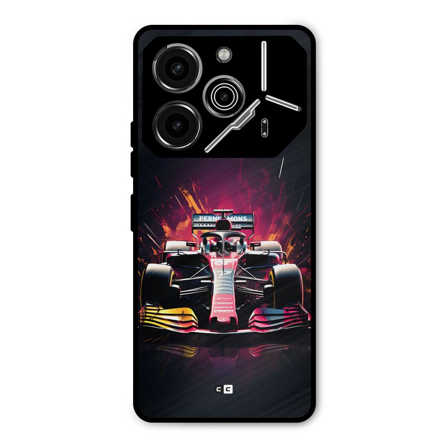 Game Racing Metal Back Case for Tecno Pova 6 Pro
