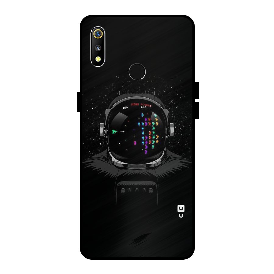 Gamer Head Metal Back Case for Realme 3i