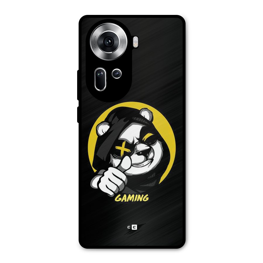 Gaming Panda Metal Back Case for Oppo Reno11 5G