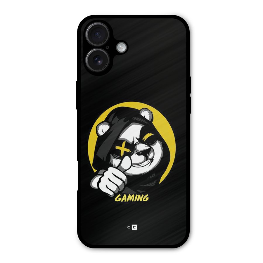 Gaming Panda Metal Back Case for iPhone 16 Plus