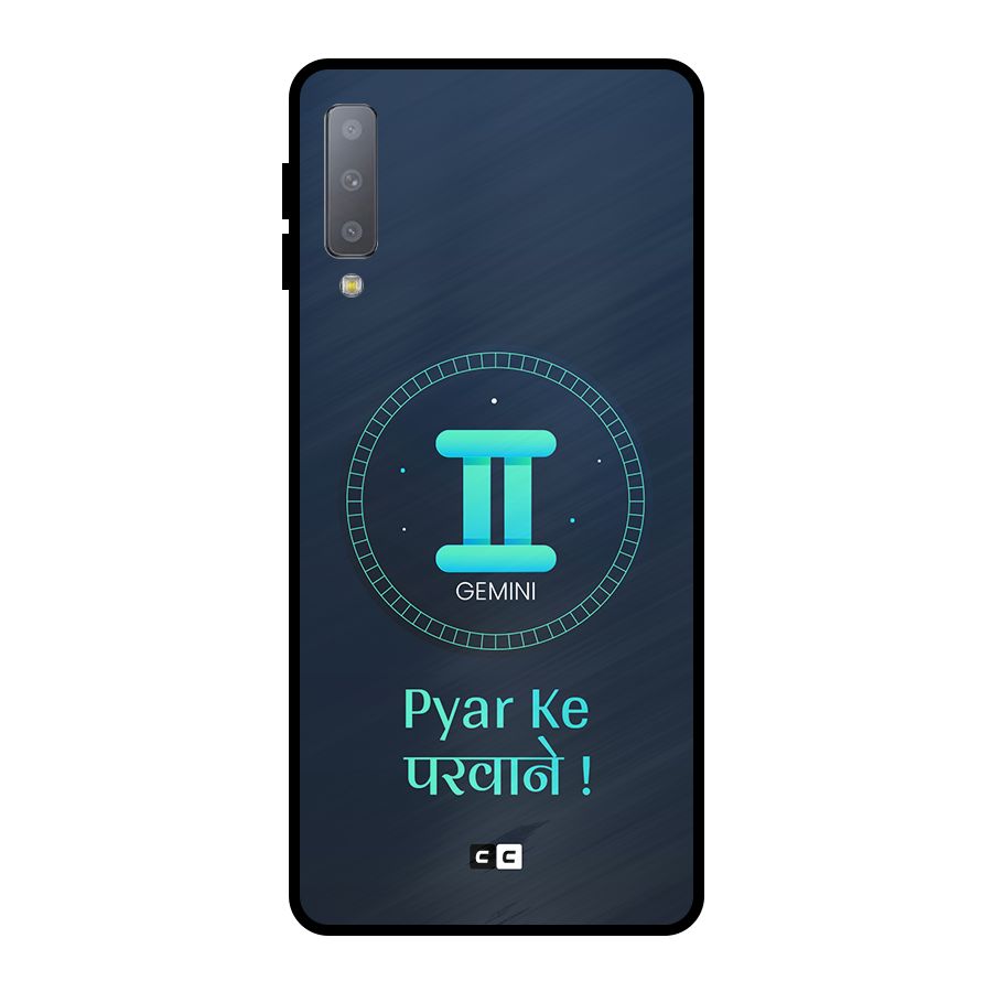 Gemini Love Metal Back Case for Galaxy A7 (2018)