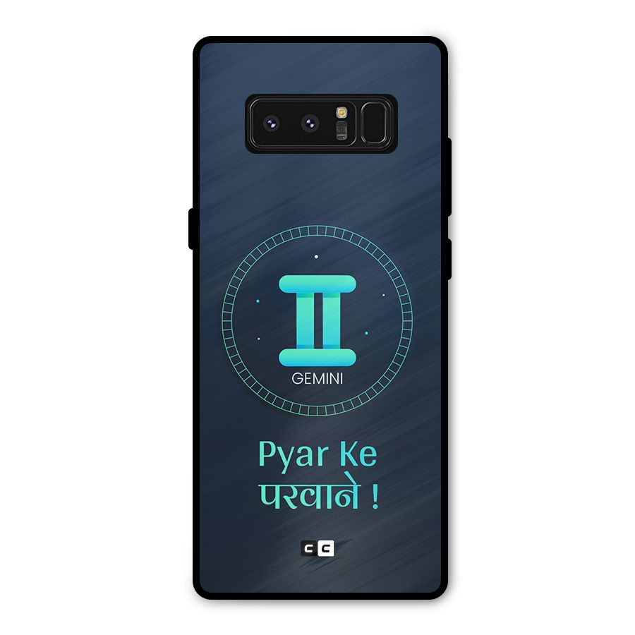 Gemini Love Metal Back Case for Galaxy Note 8