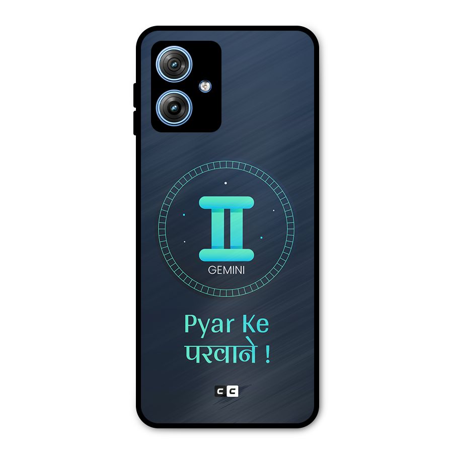 Gemini Love Metal Back Case for Moto G54