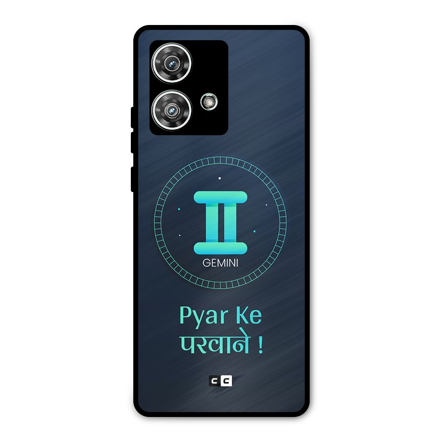 Gemini Love Metal Back Case for Motorola Edge 40 Neo