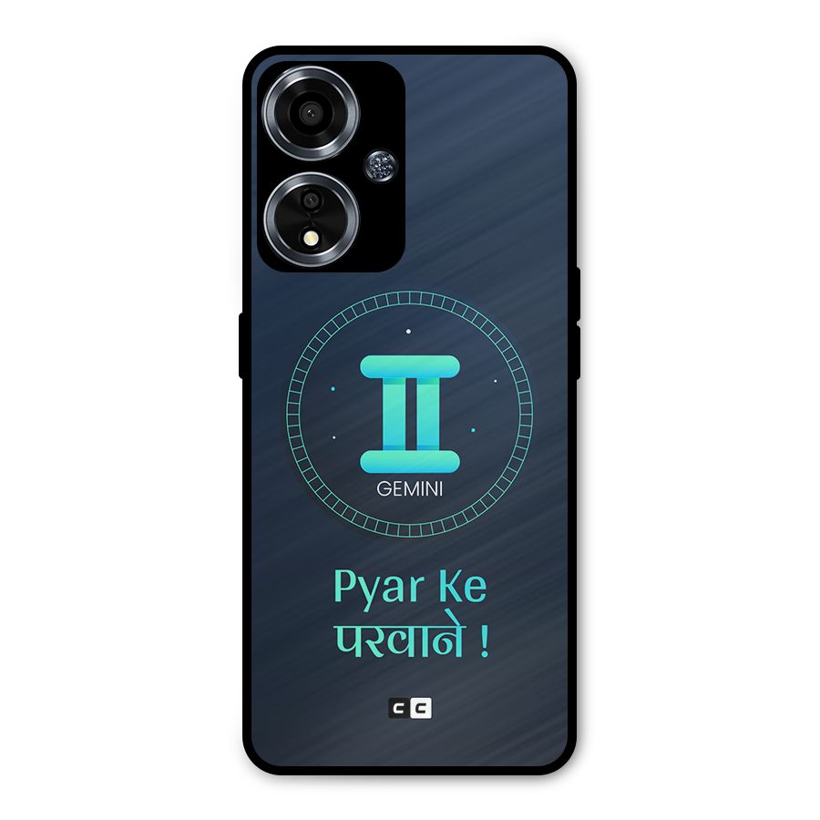 Gemini Love Metal Back Case for Oppo A59