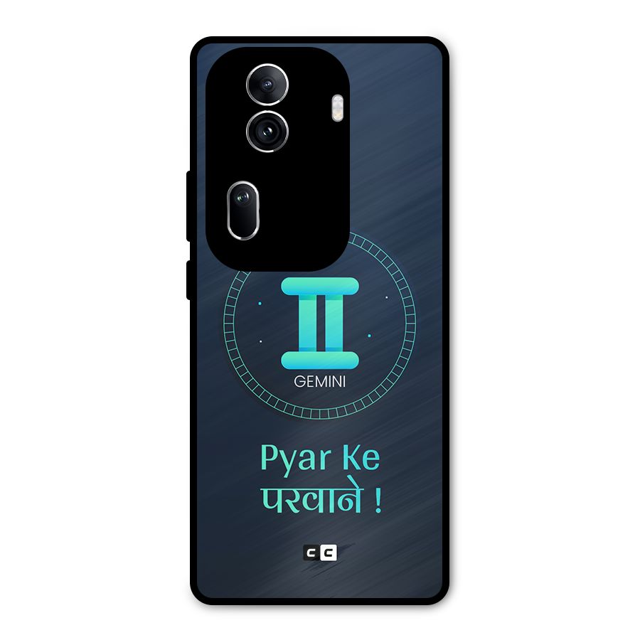 Gemini Love Metal Back Case for Oppo Reno11 Pro 5G