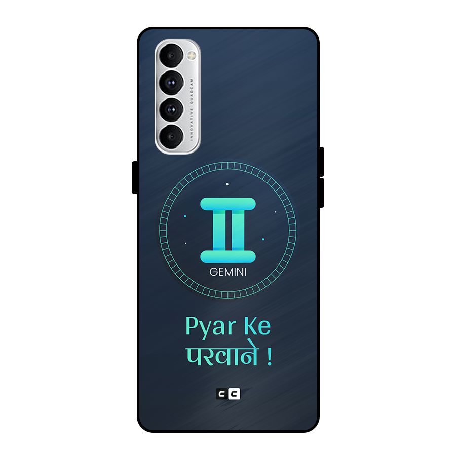 Gemini Love Metal Back Case for Oppo Reno4 Pro