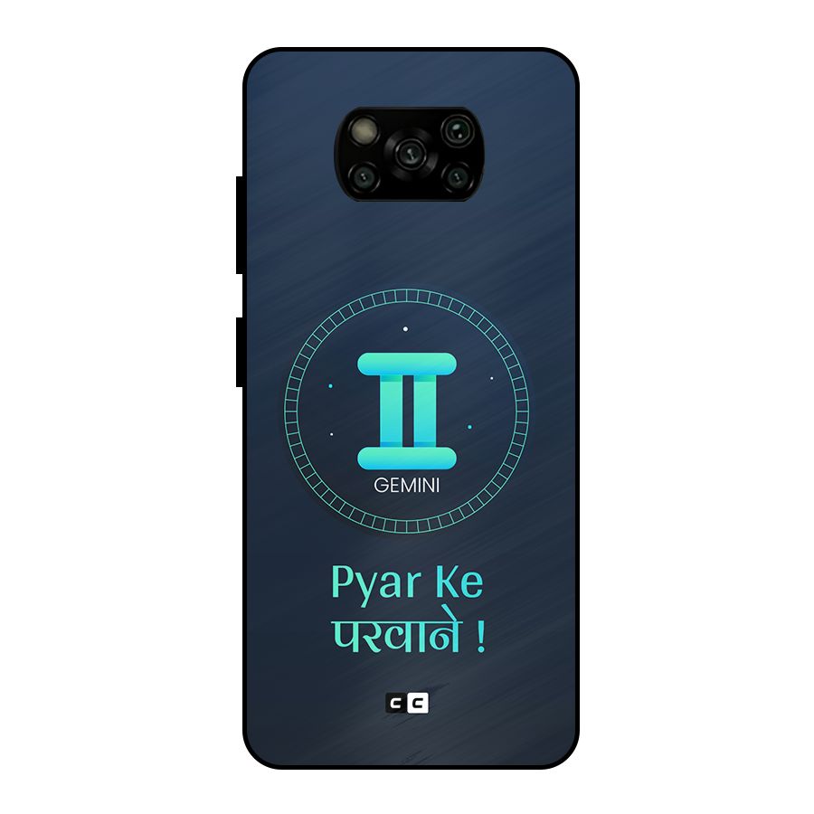 Gemini Love Metal Back Case for Poco X3
