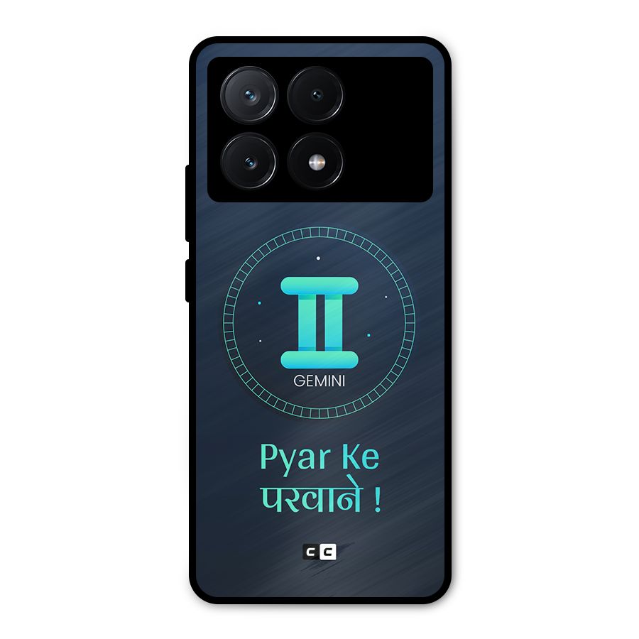 Gemini Love Metal Back Case for Poco X6 Pro