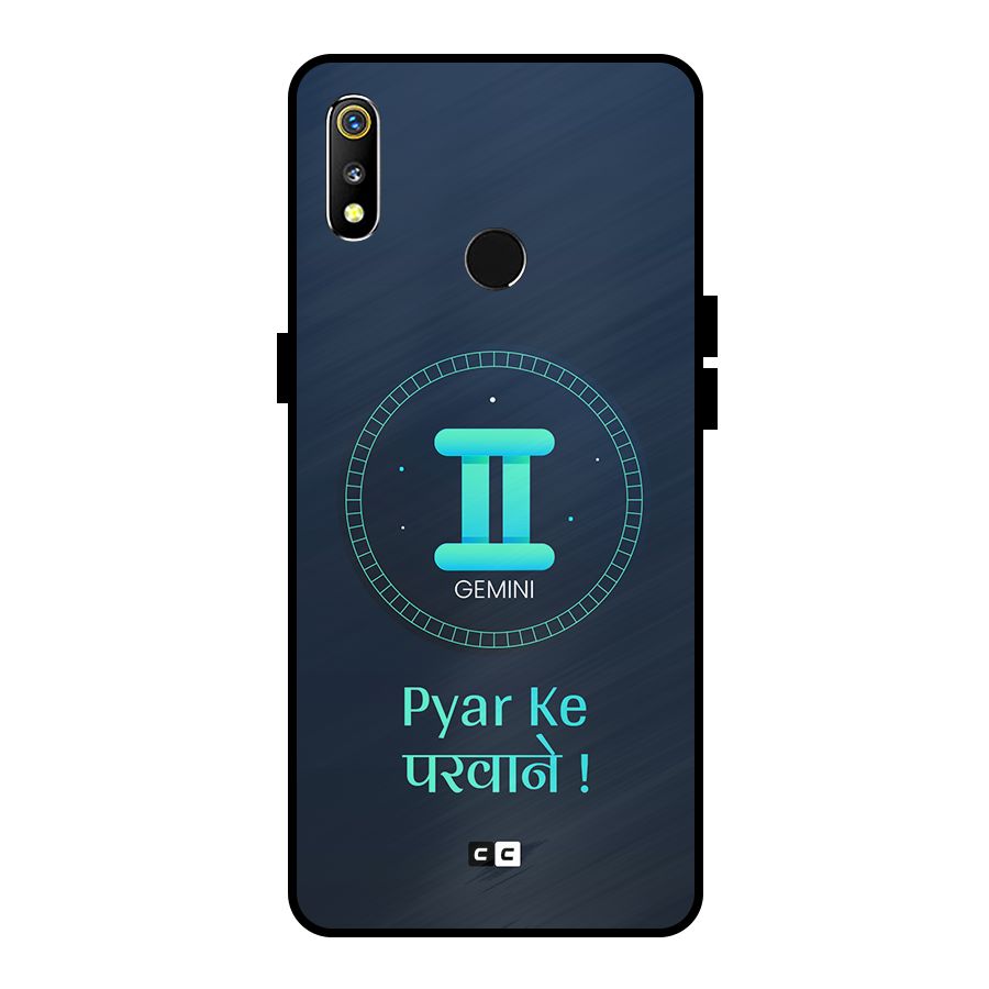 Gemini Love Metal Back Case for Realme 3i