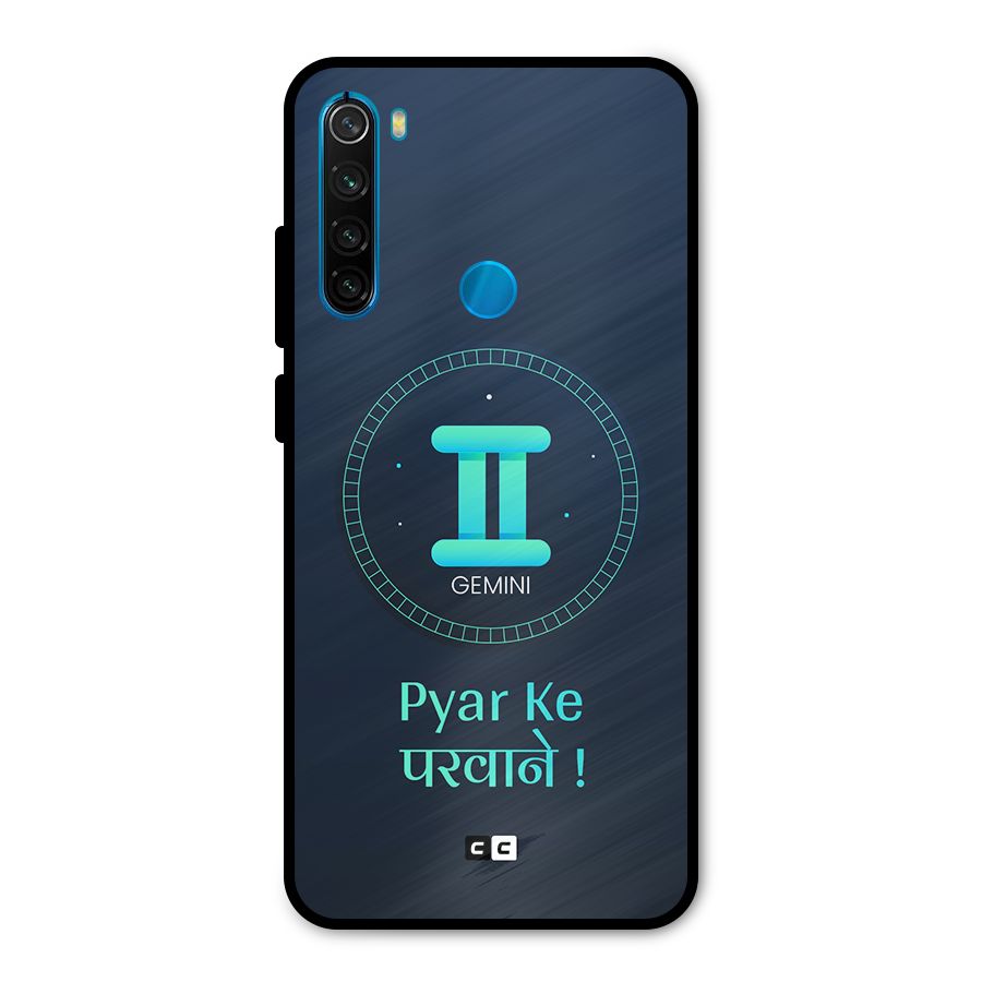 Gemini Love Metal Back Case for Redmi Note 8