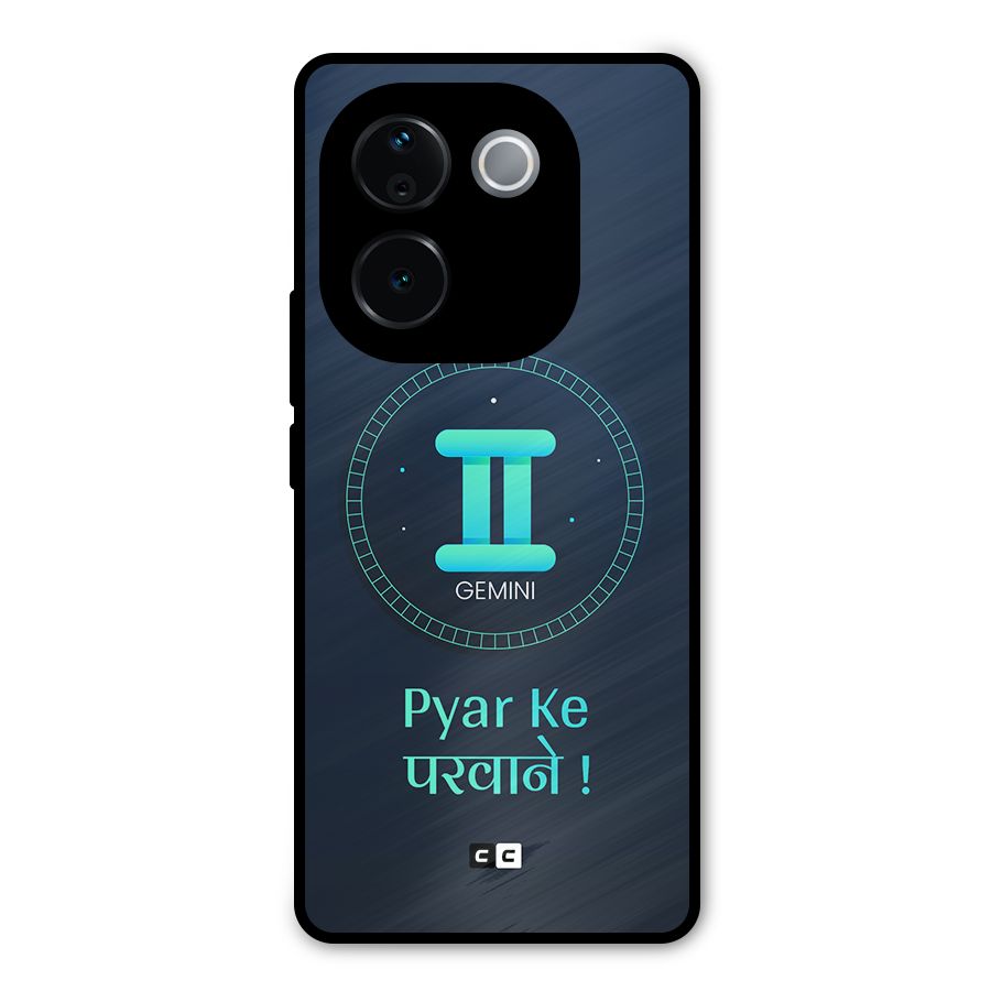 Gemini Love Metal Back Case for Vivo T3 Pro