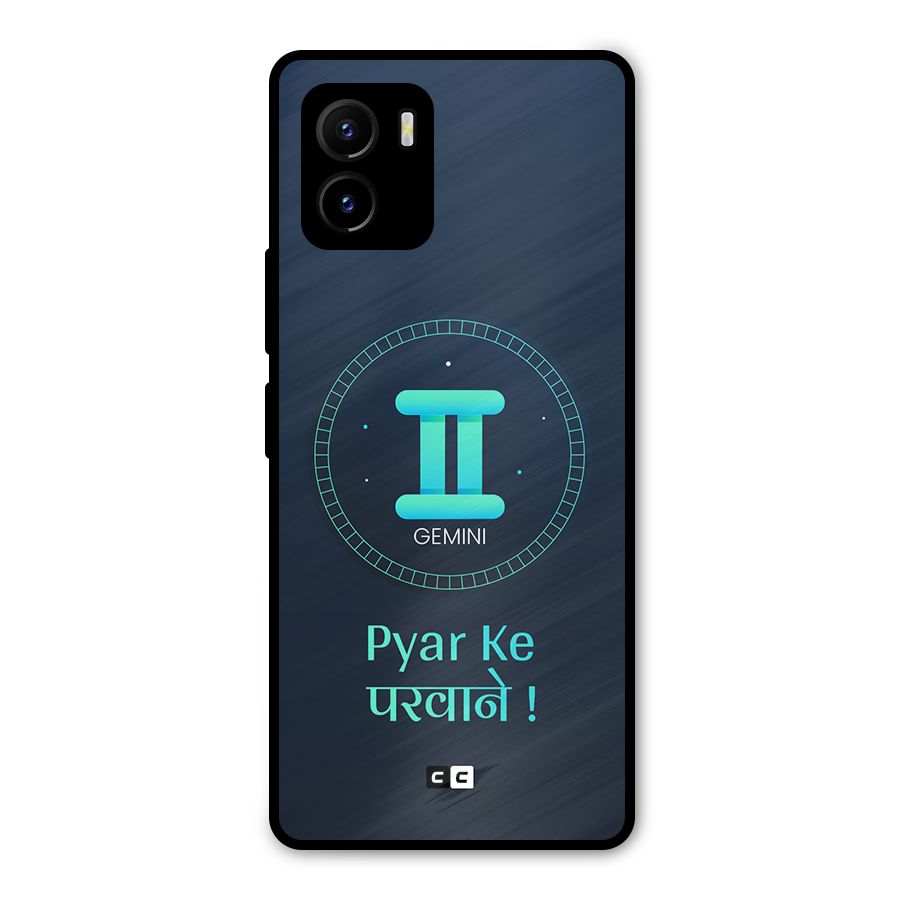 Gemini Love Metal Back Case for Vivo Y15s