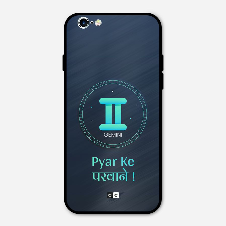 Gemini Love Metal Back Case for iPhone 6 6s