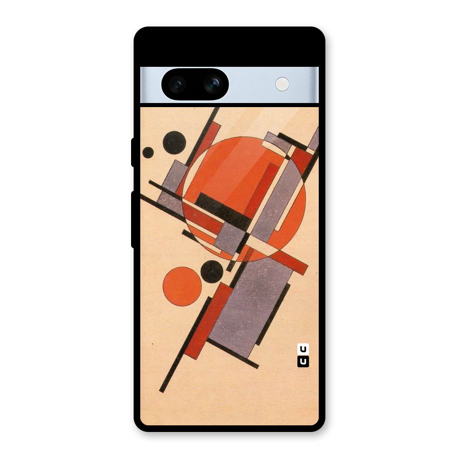 Geo Abstract Metrics Glass Back Case for Google Pixel 7a