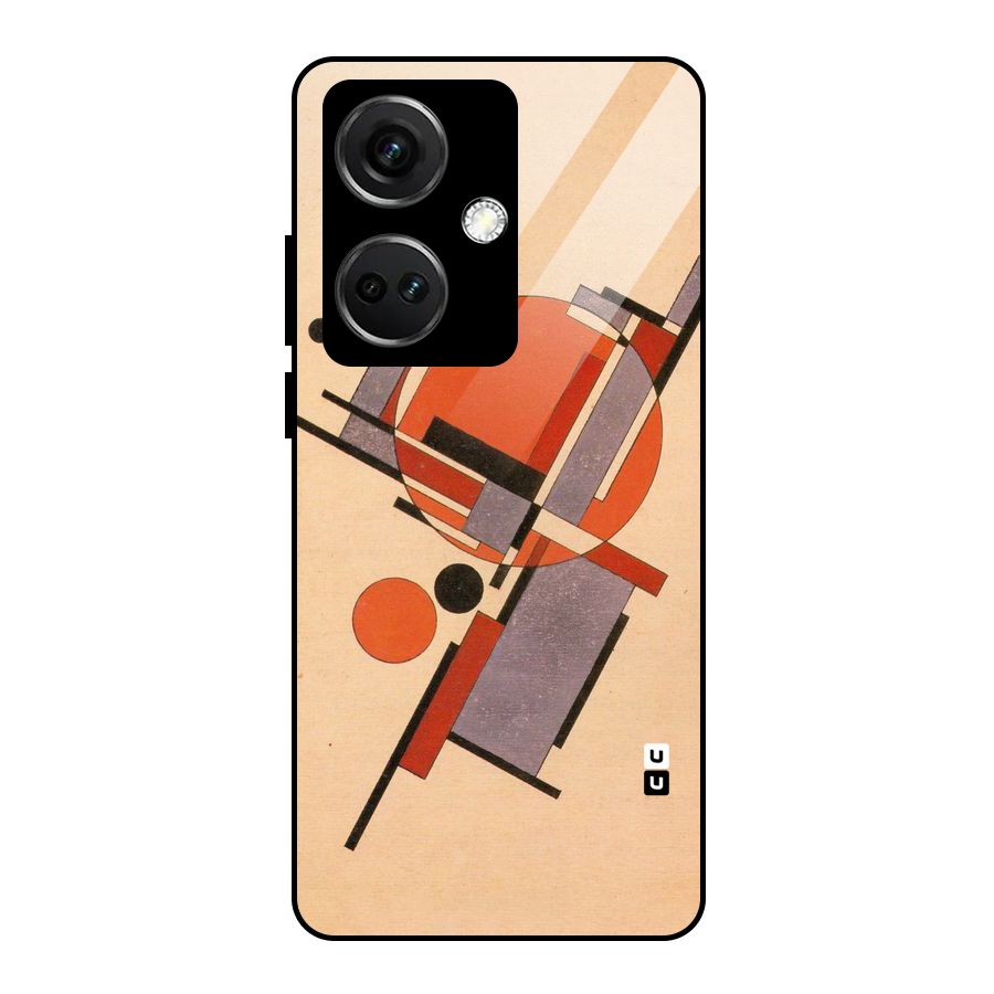 Geo Abstract Metrics Glass Back Case for OnePlus Nord CE 3 5G