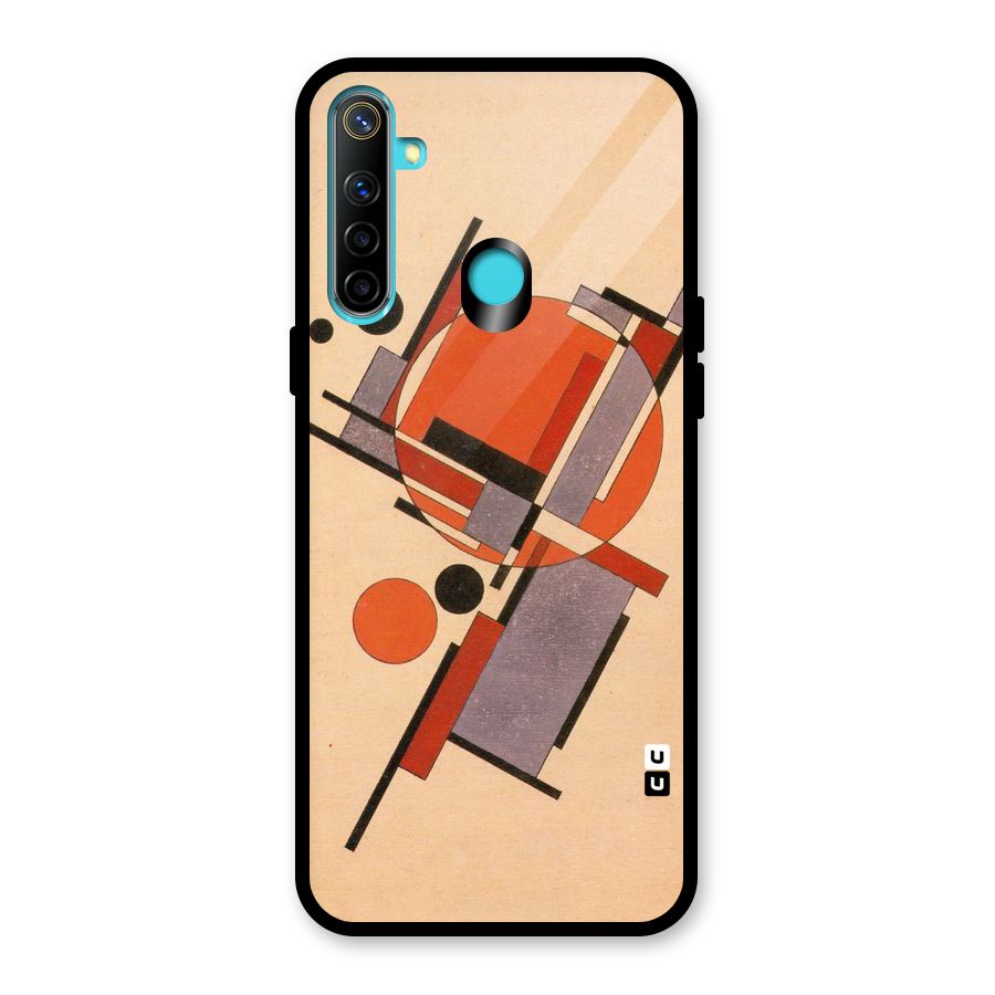 Geo Abstract Metrics Glass Back Case for Realme 5