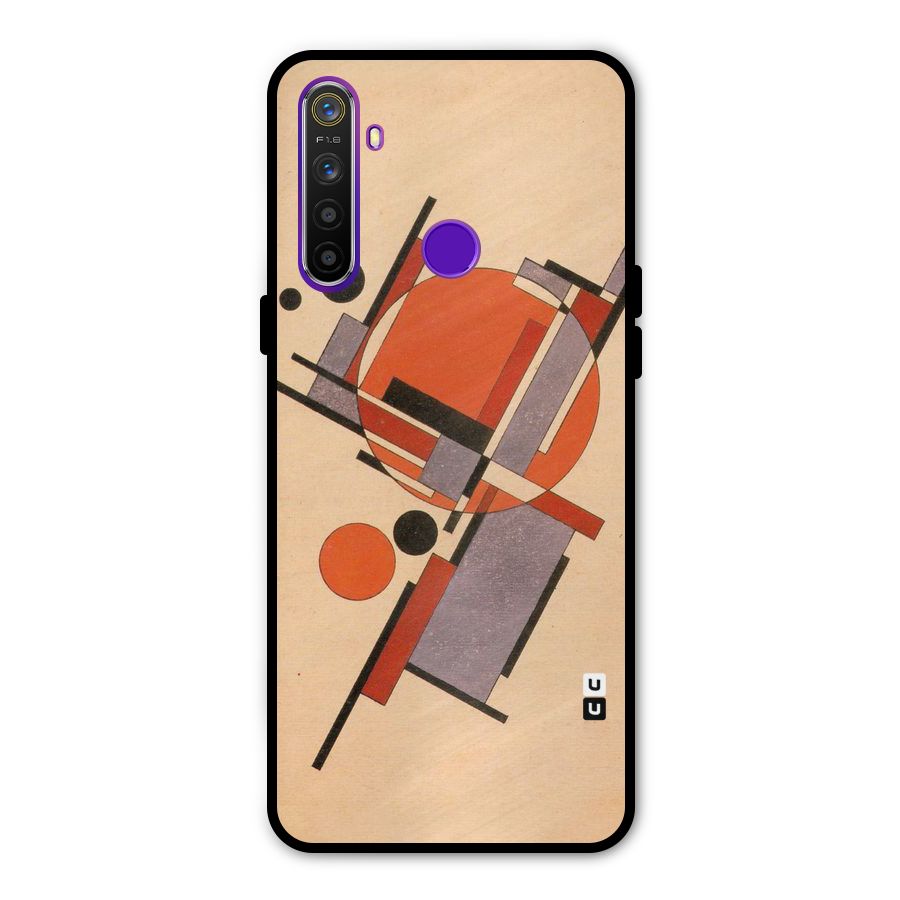 Geo Abstract Metrics Glass Back Case for Realme 5s