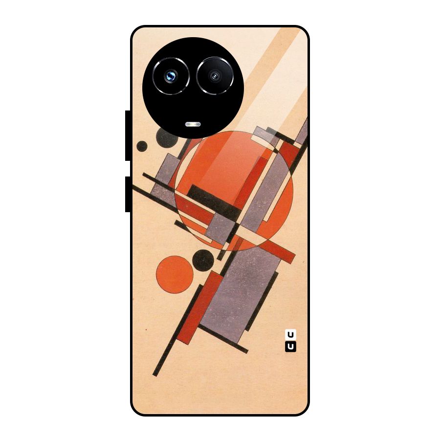 Geo Abstract Metrics Glass Back Case for Realme Narzo 60X