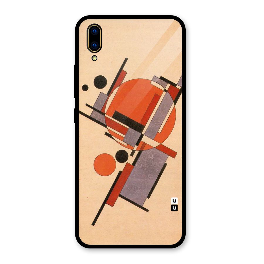 Geo Abstract Metrics Glass Back Case for Vivo V11 Pro