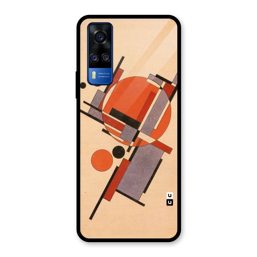 Geo Abstract Metrics Glass Back Case for Vivo Y31