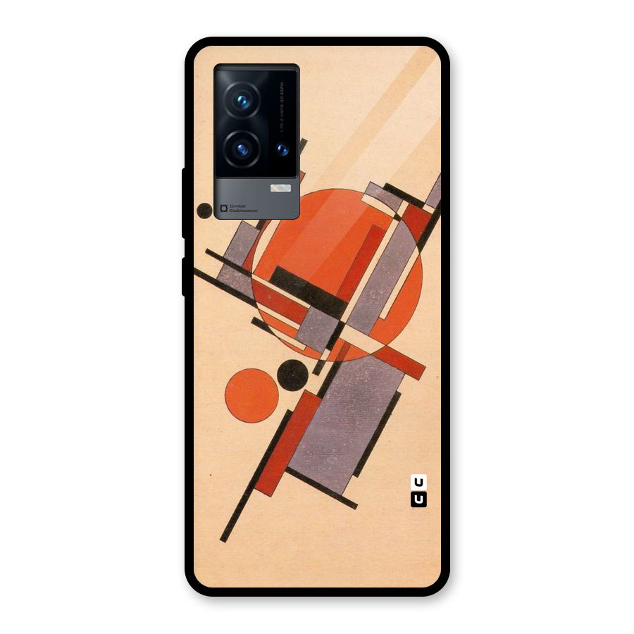 Geo Abstract Metrics Glass Back Case for iQOO 9 5G