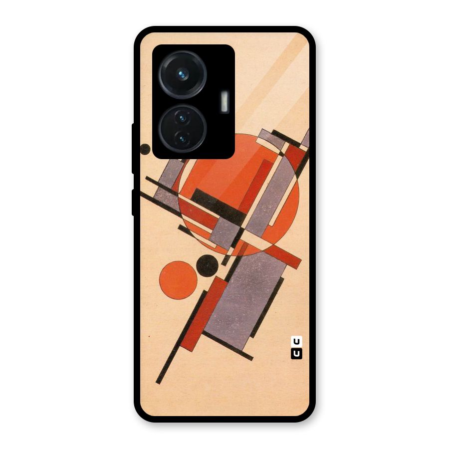 Geo Abstract Metrics Glass Back Case for iQOO Z6 44W