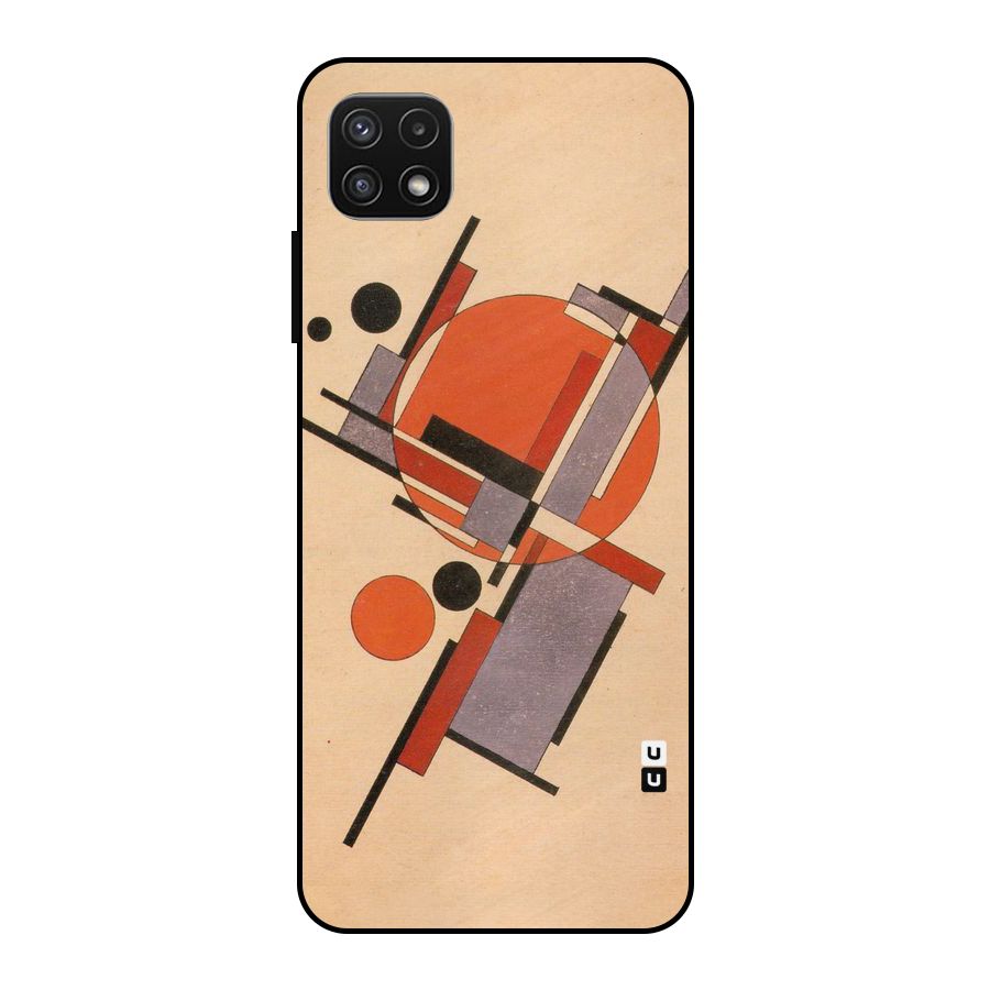 Geo Abstract Metrics Metal Back Case for Galaxy A22 5G