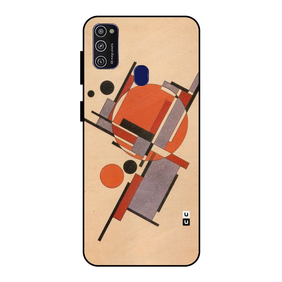 Geo Abstract Metrics Metal Back Case for Galaxy M21