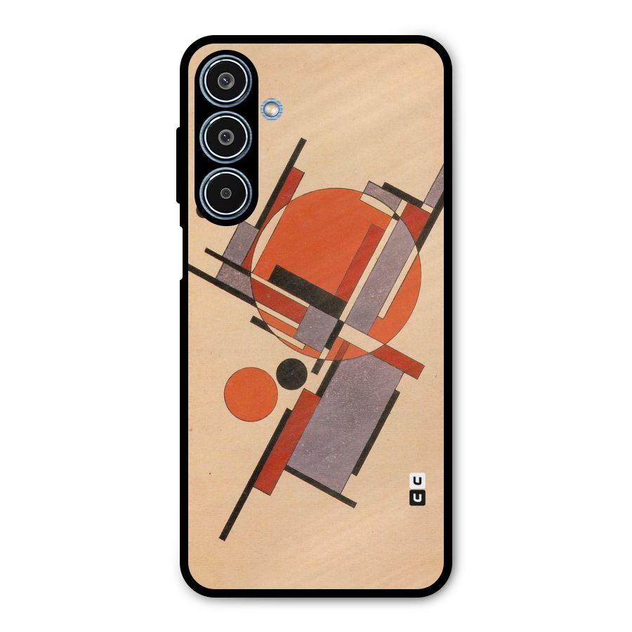 Geo Abstract Metrics Metal Back Case for Galaxy M35