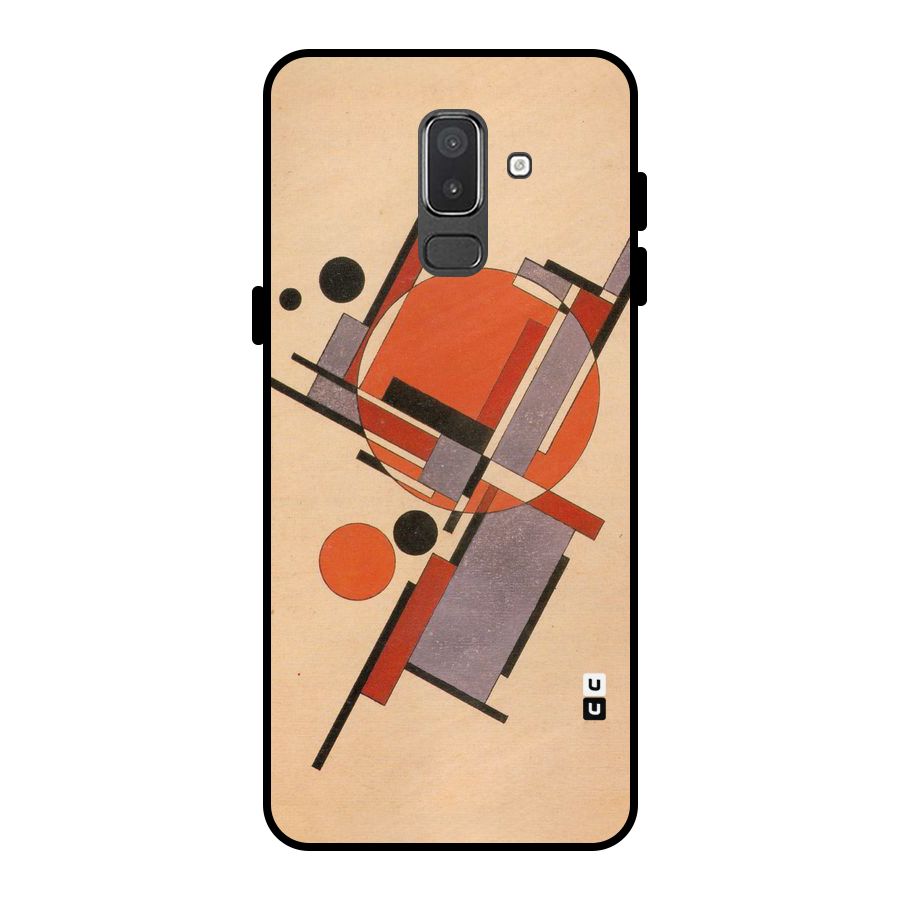 Geo Abstract Metrics Metal Back Case for Galaxy On8 (2018)
