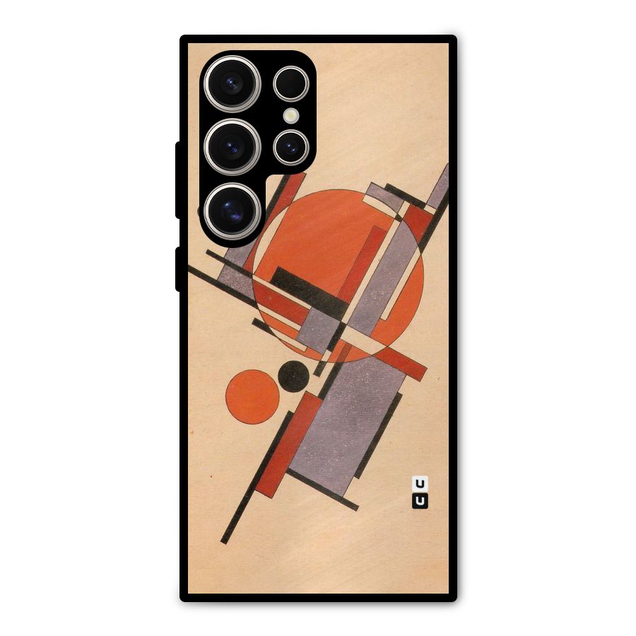 Geo Abstract Metrics Metal Back Case for Galaxy S24 Ultra