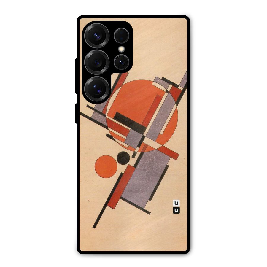 Geo Abstract Metrics Metal Back Case for Galaxy S25 Ultra