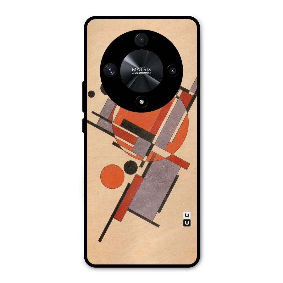 Geo Abstract Metrics Metal Back Case for Honor X9b