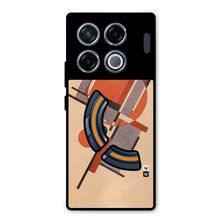Geo Abstract Metrics Metal Back Case for Infinix GT 20 Pro