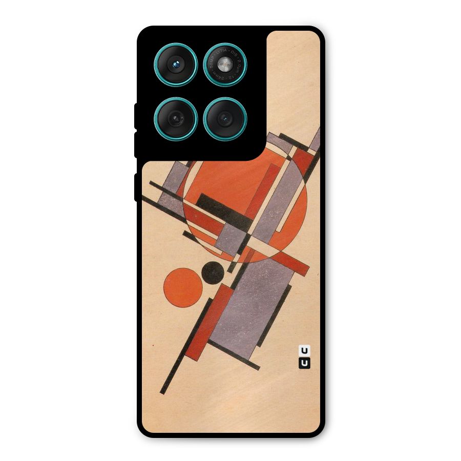 Geo Abstract Metrics Metal Back Case for Motorola Edge 60