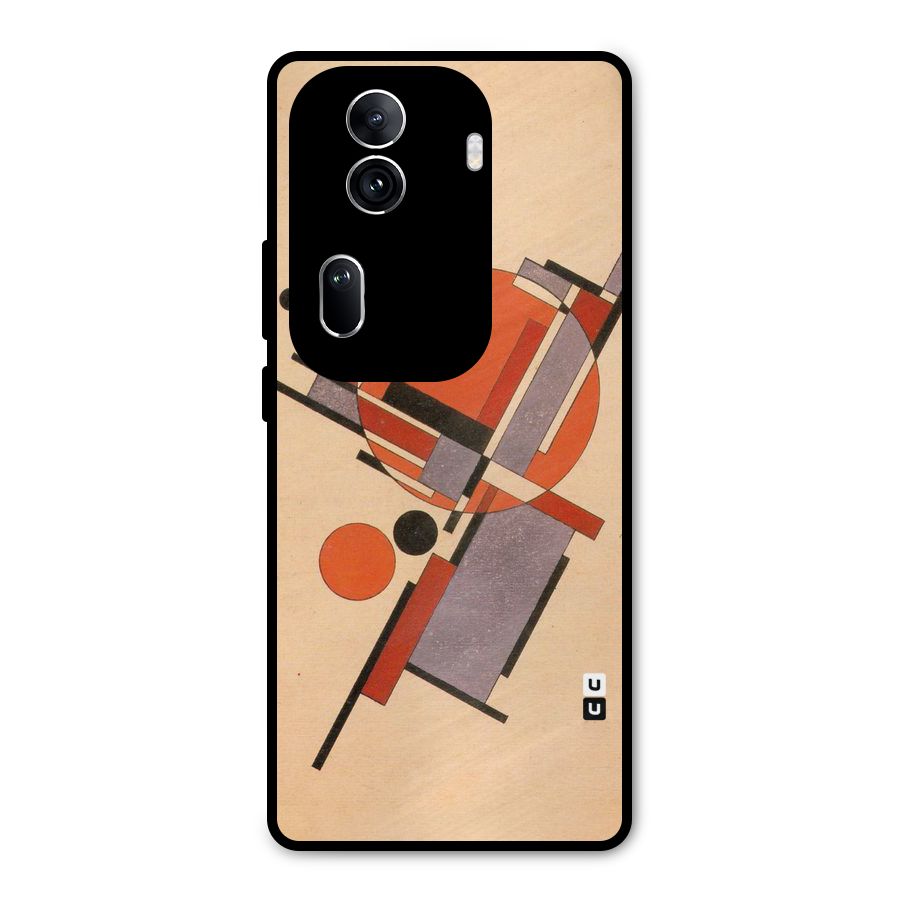 Geo Abstract Metrics Metal Back Case for Oppo Reno11 Pro 5G
