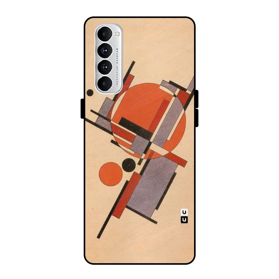 Geo Abstract Metrics Metal Back Case for Oppo Reno4 Pro