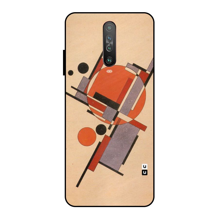 Geo Abstract Metrics Metal Back Case for Poco X2