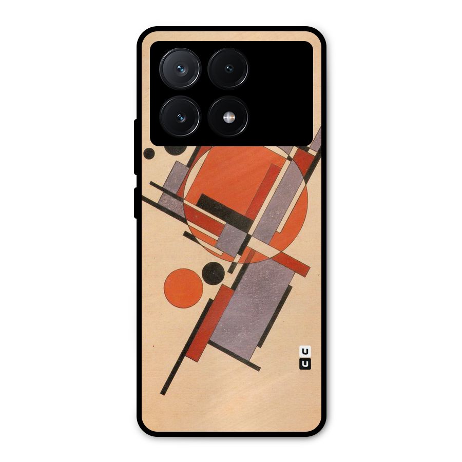 Geo Abstract Metrics Metal Back Case for Poco X6 Pro