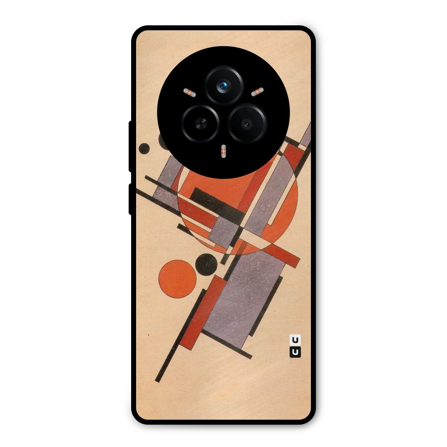 Geo Abstract Metrics Metal Back Case for Realme 14 Pro