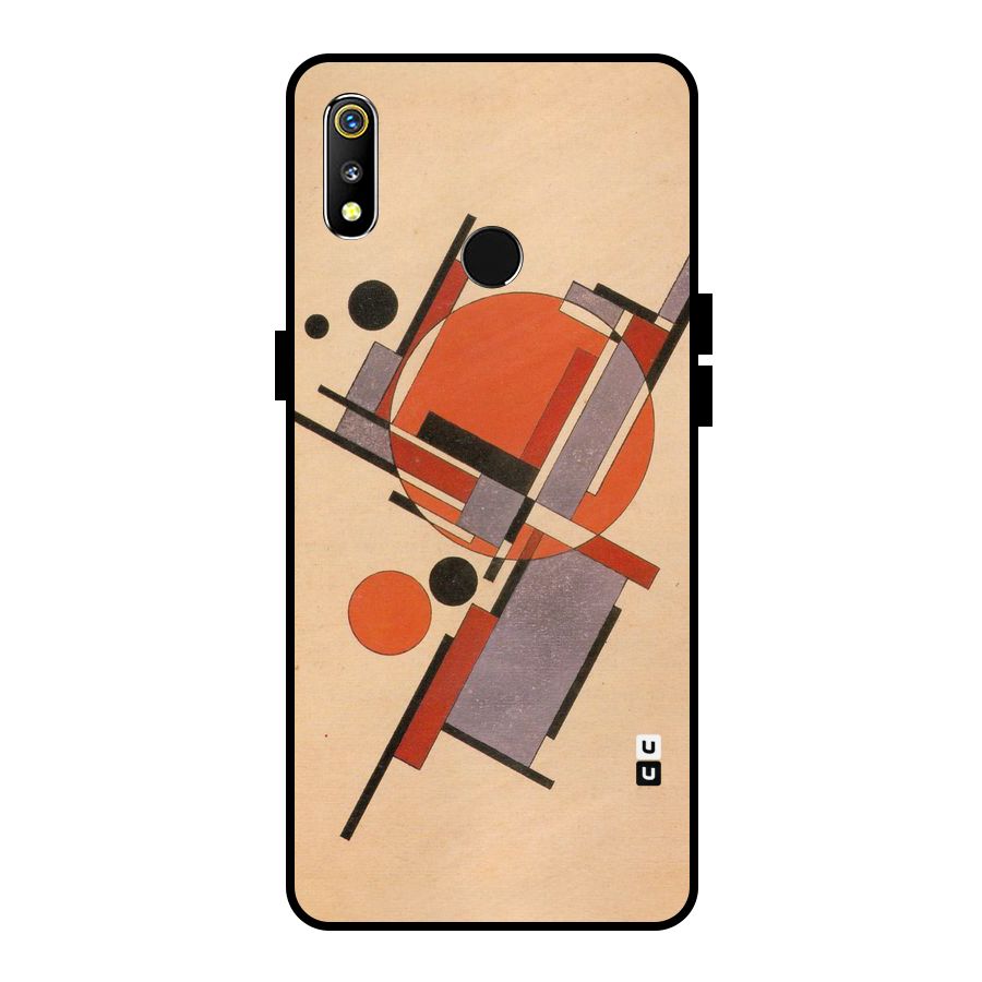 Geo Abstract Metrics Metal Back Case for Realme 3i