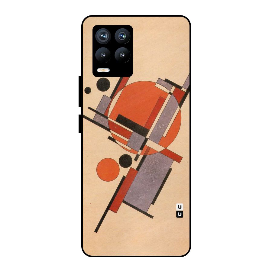 Geo Abstract Metrics Metal Back Case for Realme 8 Pro