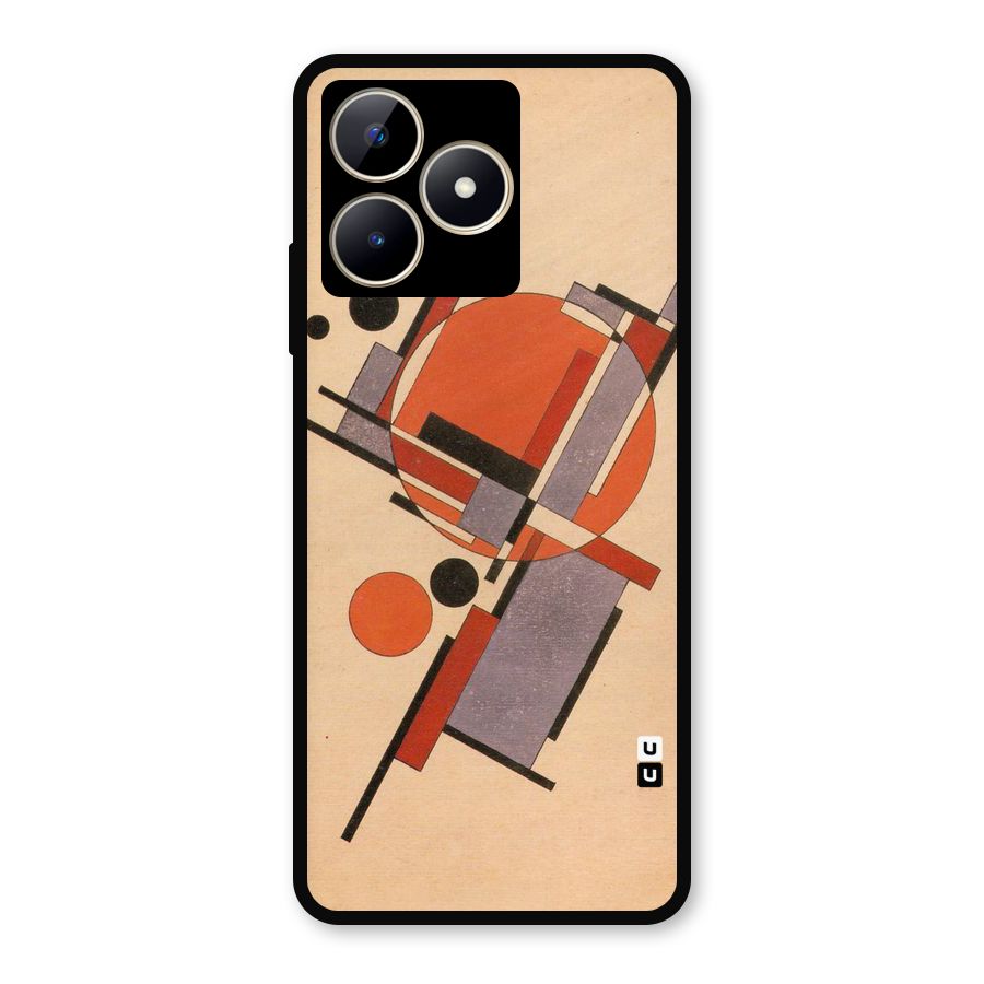 Geo Abstract Metrics Metal Back Case for Realme C53